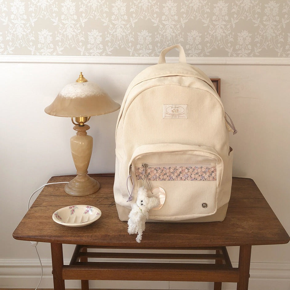 ｜ovuni｜ BON VOYAGE BACKPACK - CORDUROY IVORY