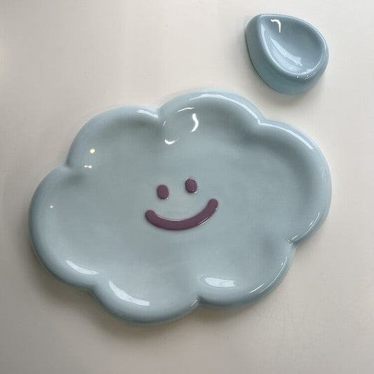 ｜skyfolio｜ Blue Cloud Ceramic Tray Set