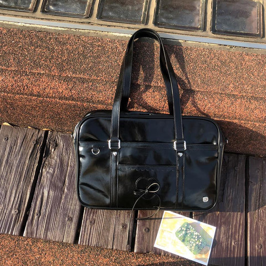 ｜ovuni｜ CLASSIC RIBBON SCHOOLBAG BLACK