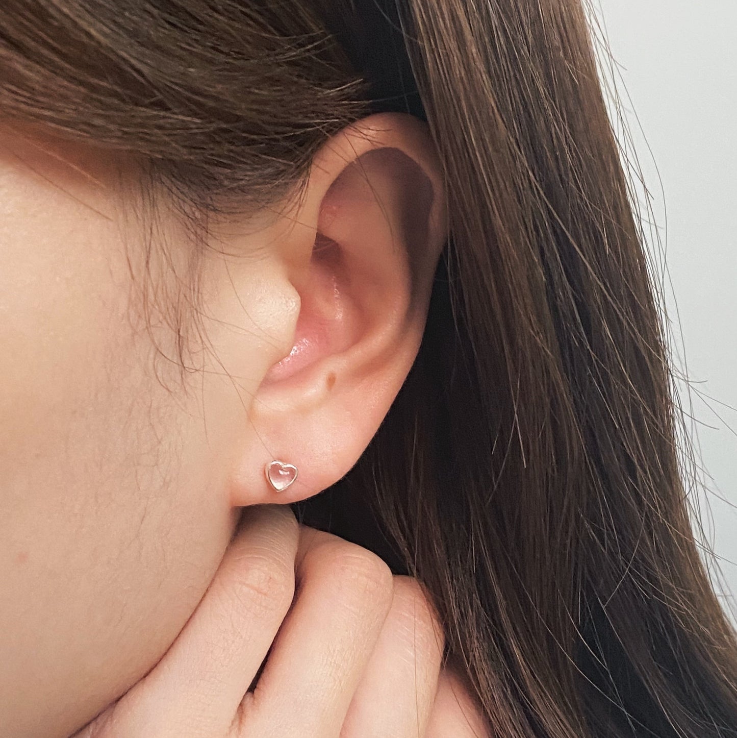 ｜Forimyme｜ Some Day Heart Rose Silver Earrings