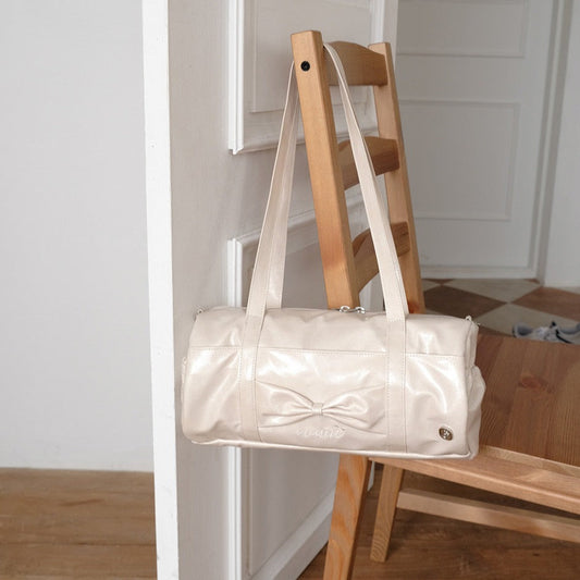 ｜ovuni｜ FLUFFY RIBBON BAG (Vintage Ivory)