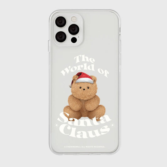｜THENINEMALL｜ 베이직 산타구미 Clear Phone Case (3 types)