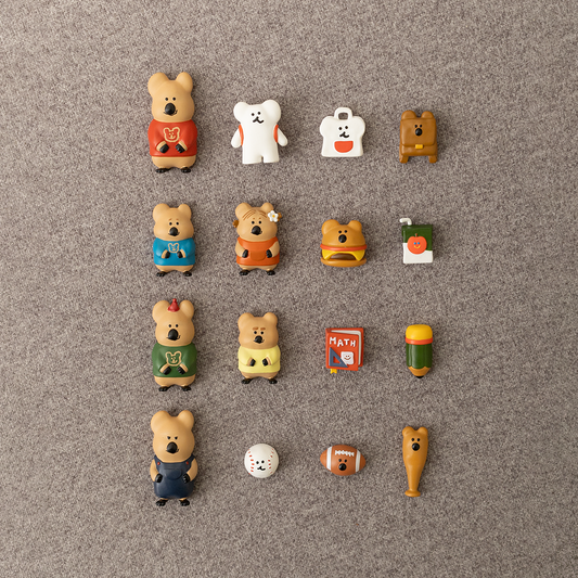 ｜Dinotaeng｜ Quokka in School Magnet Set (4Types)