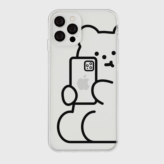 ｜THENINEMALL｜ 빅 셀피 구미 Clear Phone Case (2 types)