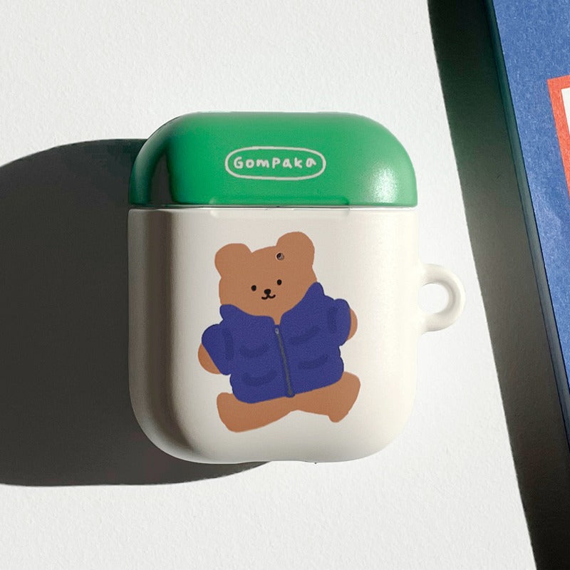 ｜MOMO CASE｜ 425 곰파카(블루) Airpods Case
