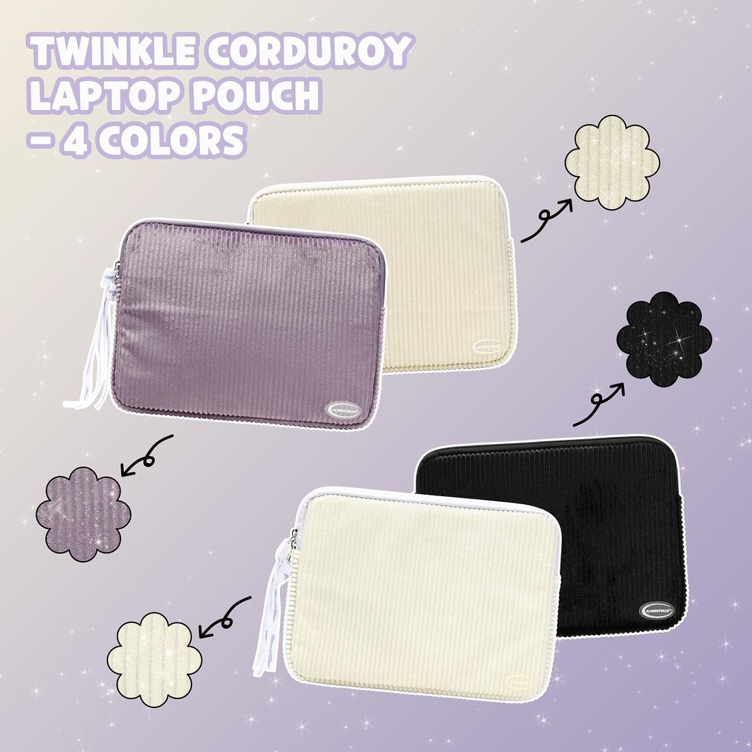 ｜Almostblue｜ TWINKLE CORDUROY LAPTOP POUCH