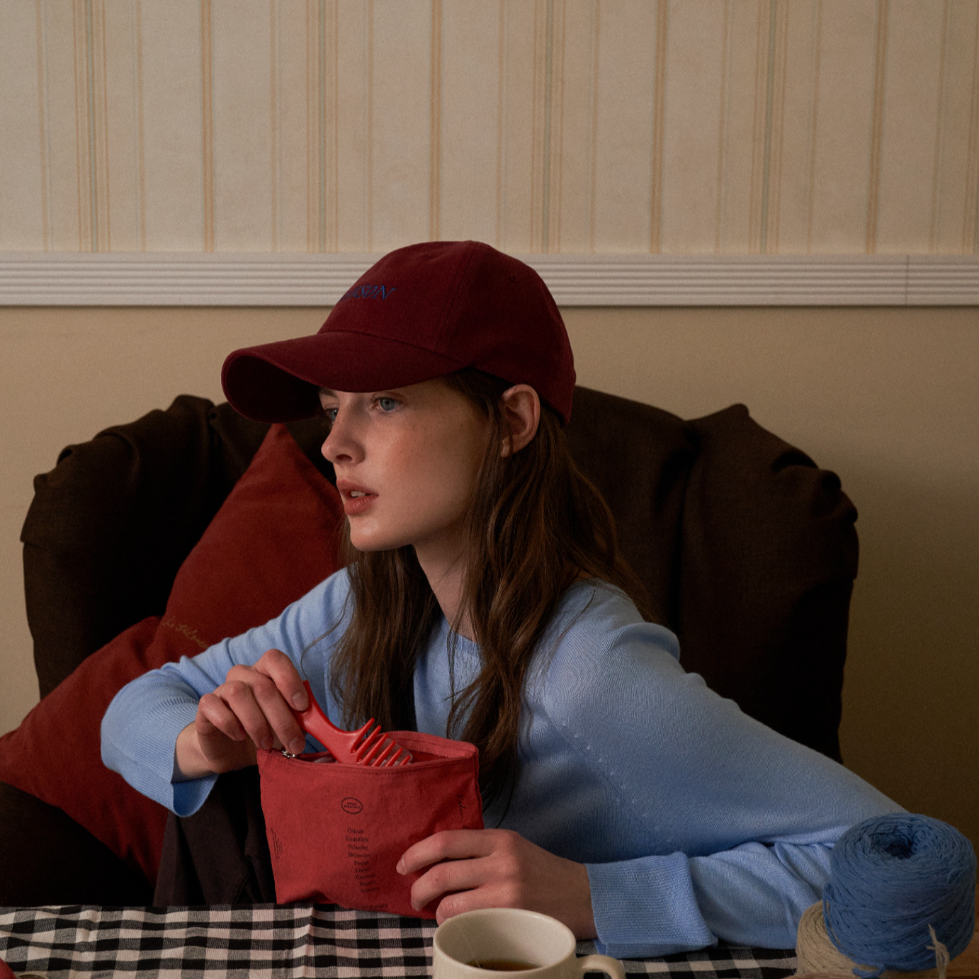 ｜HOTEL PARIS CHILL｜ La Saison Baseball Cap (Wine)