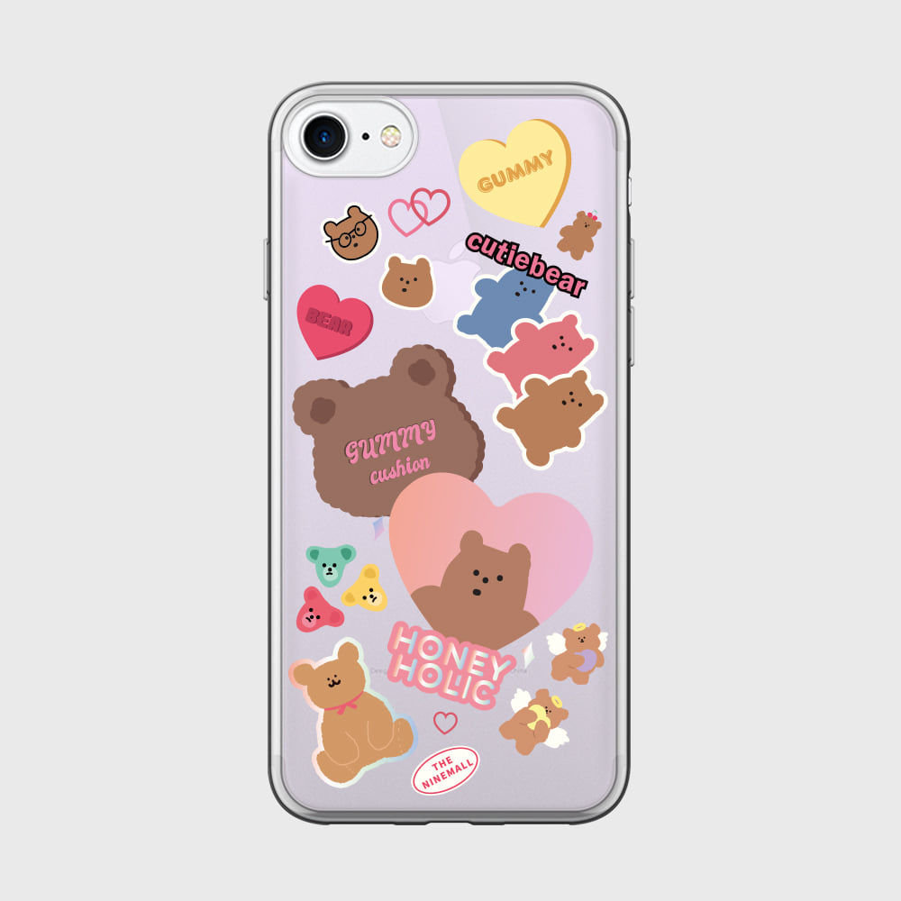 ｜THENINEMALL｜ Bear Sticker Pack Mirror Phone Case