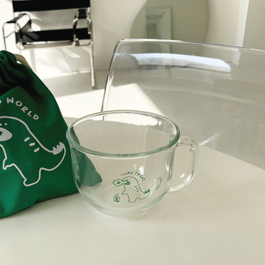 ｜THENINEMALL｜ Raptor Dinosaur Cereal Cup 470ml