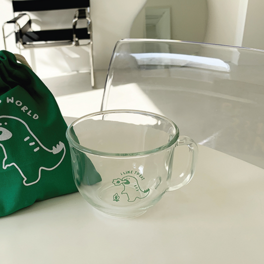 ｜THENINEMALL｜ Raptor Dinosaur Cereal Cup 470ml