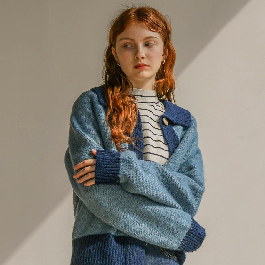 ｜PIGMENT｜｜T:RENDY｜ Bokashi Collar Knit CD