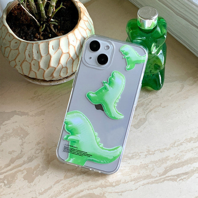 ｜THENINEMALL｜ Green Raptor Balloons Clear Phone Case (3 types)
