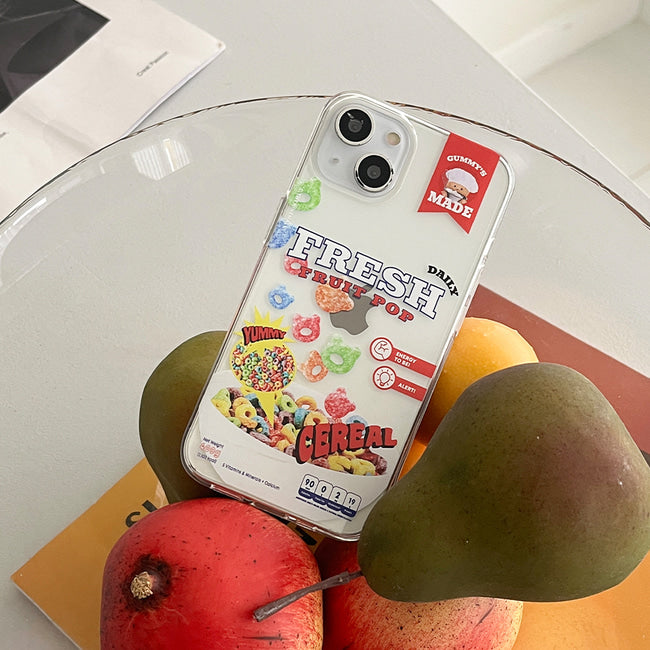 ｜THENINEMALL｜ Gummys Cereal Clear Phone Case (3 types)