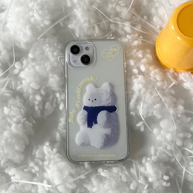 ｜THENINEMALL｜ Gummy Snowman Clear Phone Case (3 types)