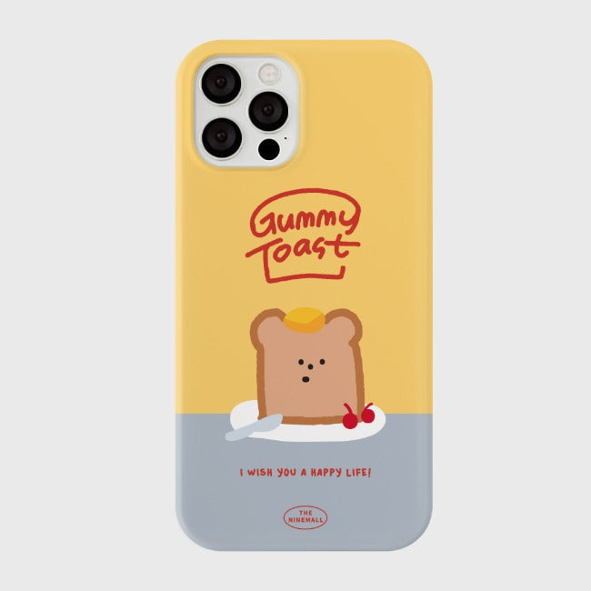 ｜THENINEMALL｜ Gummy Toast Hard Phone Case (3 types)