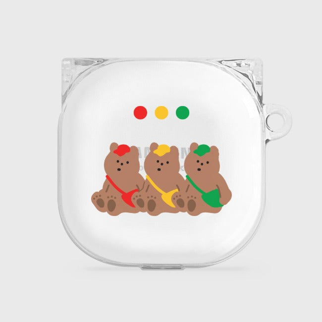 ｜THENINEMALL｜ Gummy Traffic Lights Buds Live Clear Case