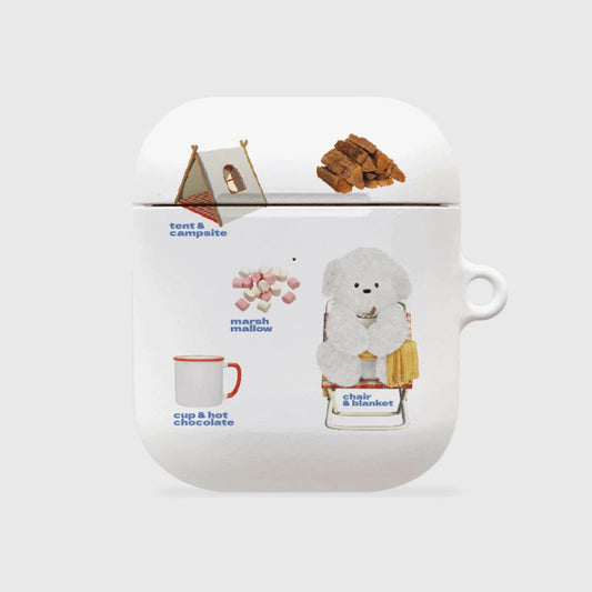 ｜THENINEMALL｜ Pattern Camping Ppokku AirPods Hard Case