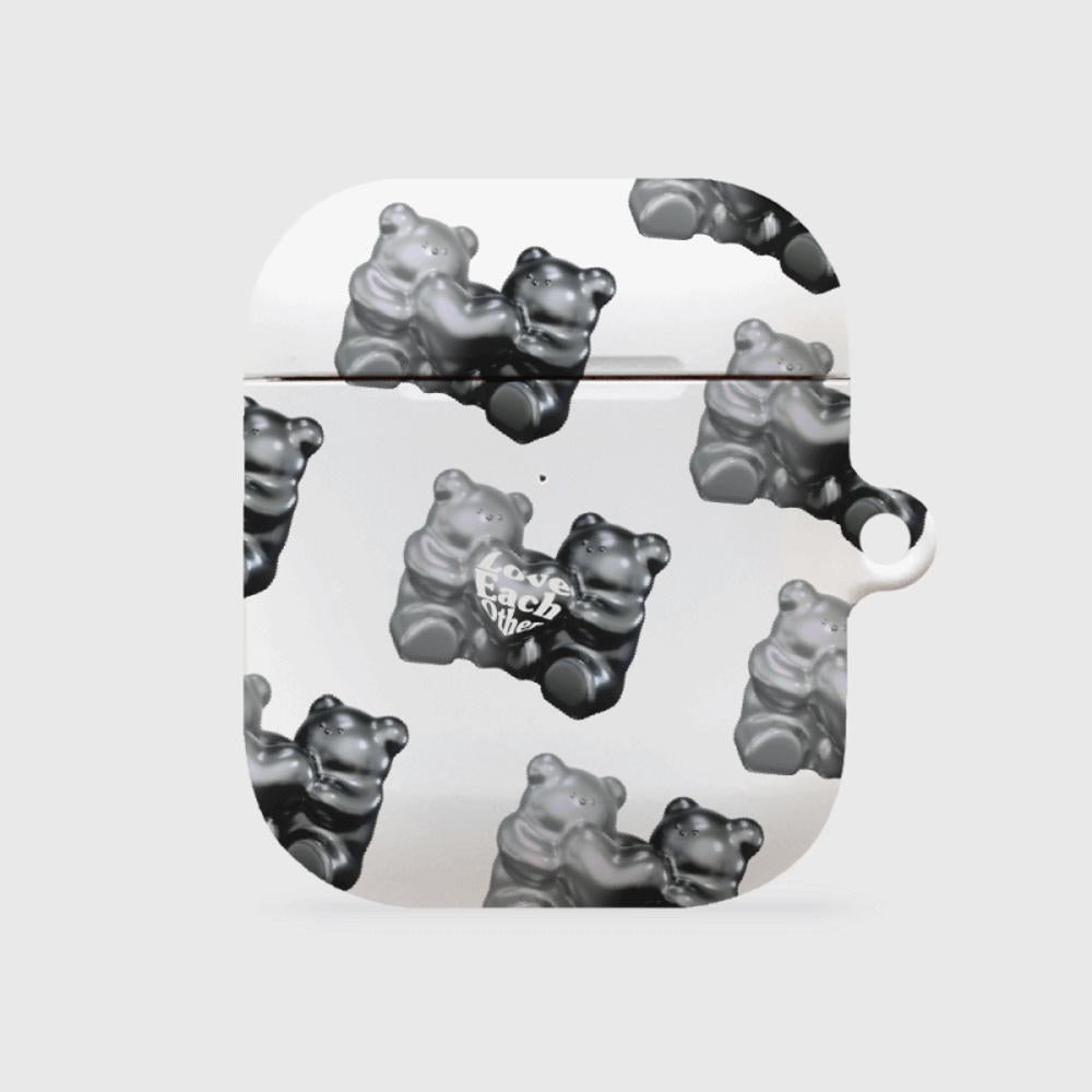 ｜THENINEMALL｜ 패턴 러브베어 AirPods Hard Case