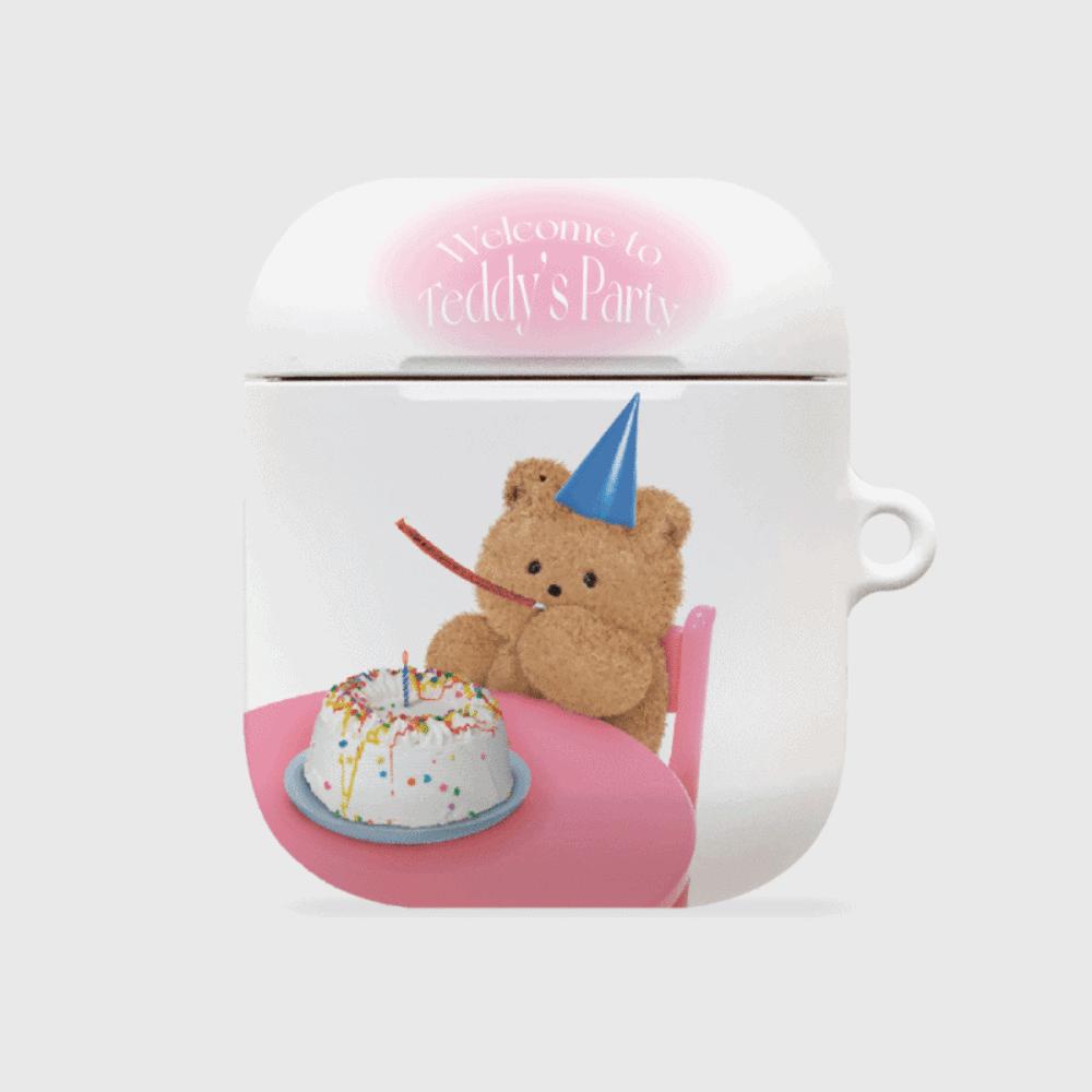 ｜THENINEMALL｜ 웰컴 파티 테디 AirPods Hard Case