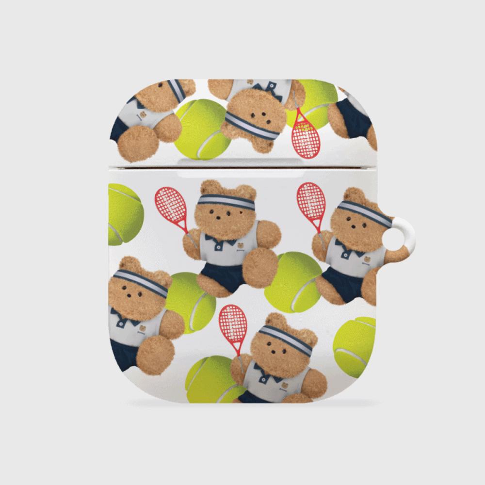 ｜THENINEMALL｜ 패턴 테니스 테디 AirPods Hard Case