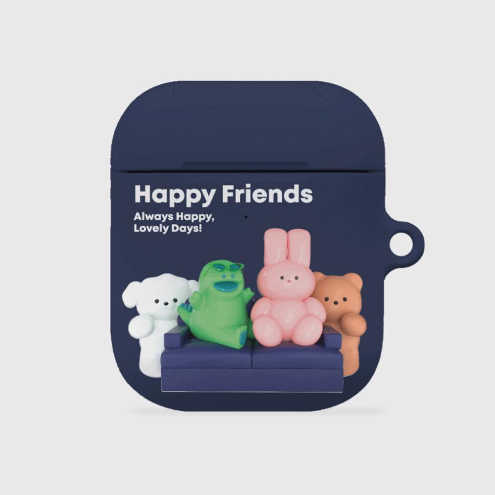 ｜THENINEMALL｜ 해피 프렌즈 AirPods Hard Case