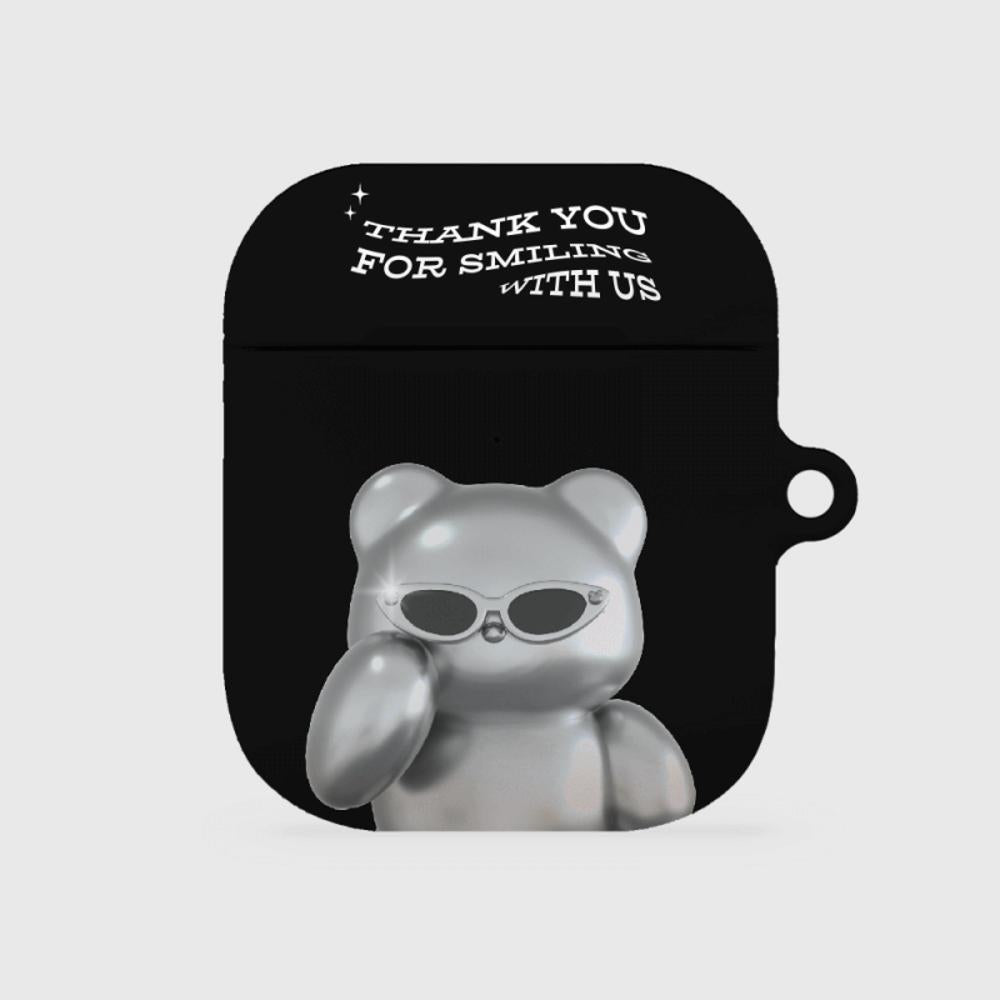 ｜THENINEMALL｜ 실버 구미 AirPods Hard Case