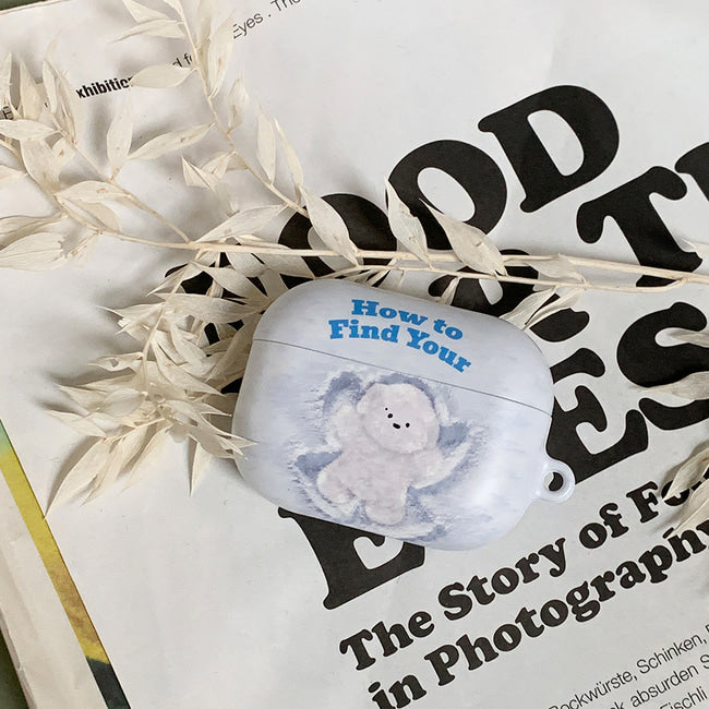 ｜THENINEMALL｜ Ppokku Snow Inner Peace AirPods Hard Case