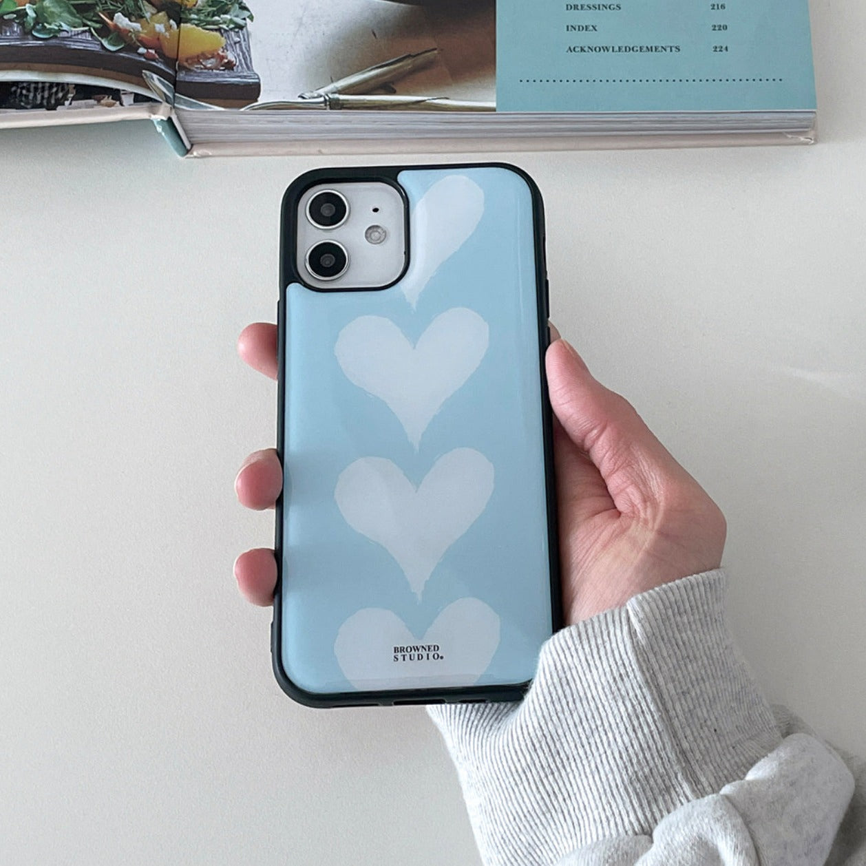 ｜Browned｜ Sweet Blue Epoxy Phone Case