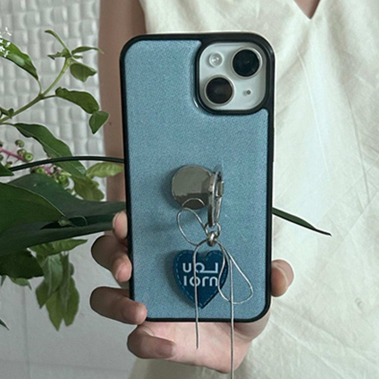 ｜Loumoi｜ Present Series DENIM LOVE / Sky Blue Phone Case