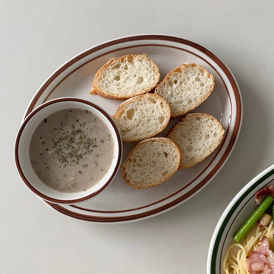 ｜SINON SHOP｜ Retro New York Oval Plate (3 Size 2 Colour)