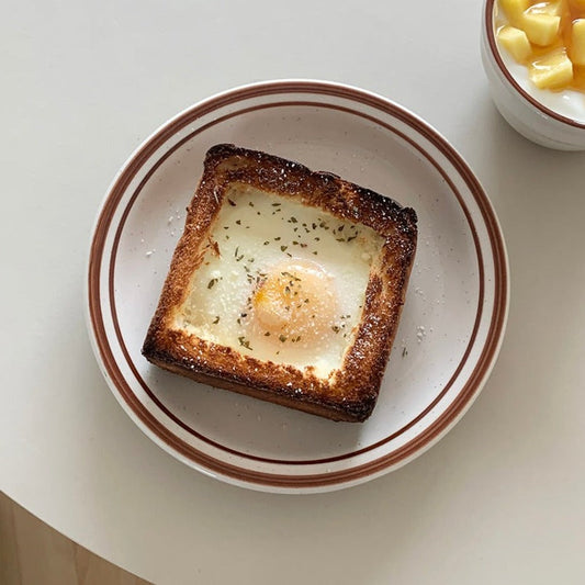 ｜SINON SHOP｜ Retro New York Plate - Brown (5 Size)