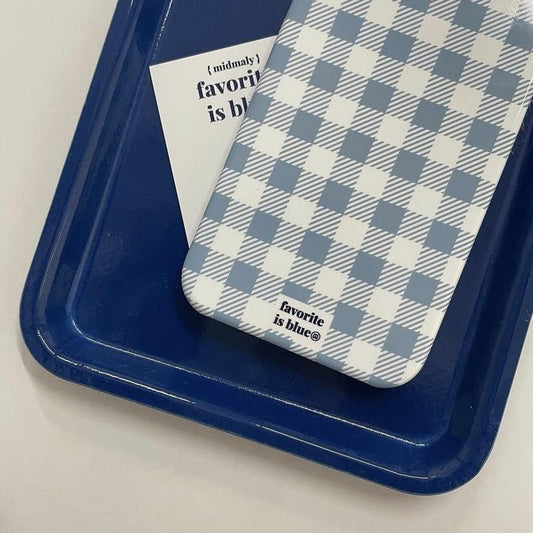 ｜midmaly｜ Blue Butter Check Phone Case