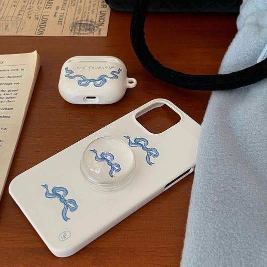 ｜Loumoi｜ Blue Ribbon Airpods Case