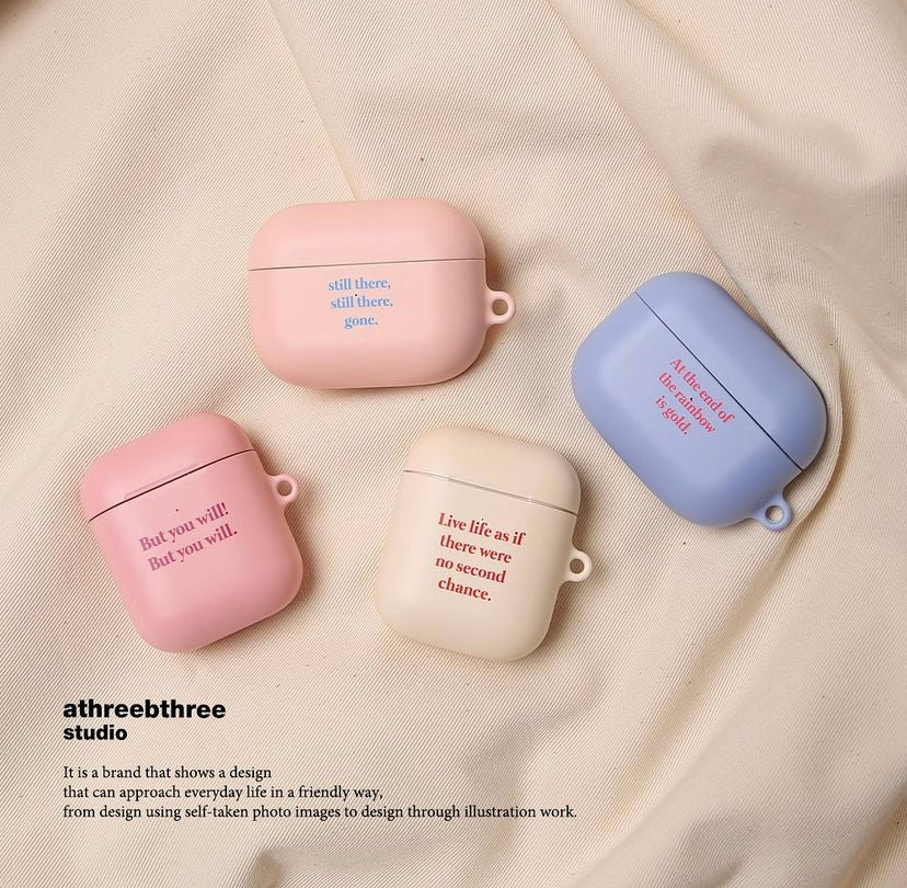 ｜a3b3｜ Simply Text AirPods Case