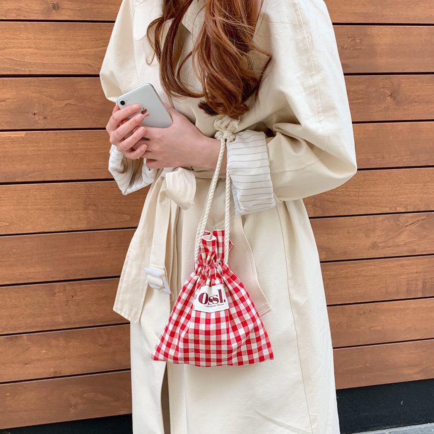 ｜Ossl｜ Handmade Mini Check Pouch