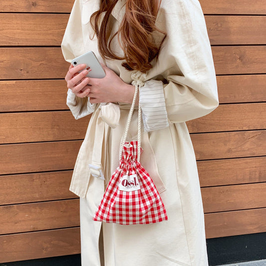 ｜Ossl｜ Handmade Mini Check Pouch