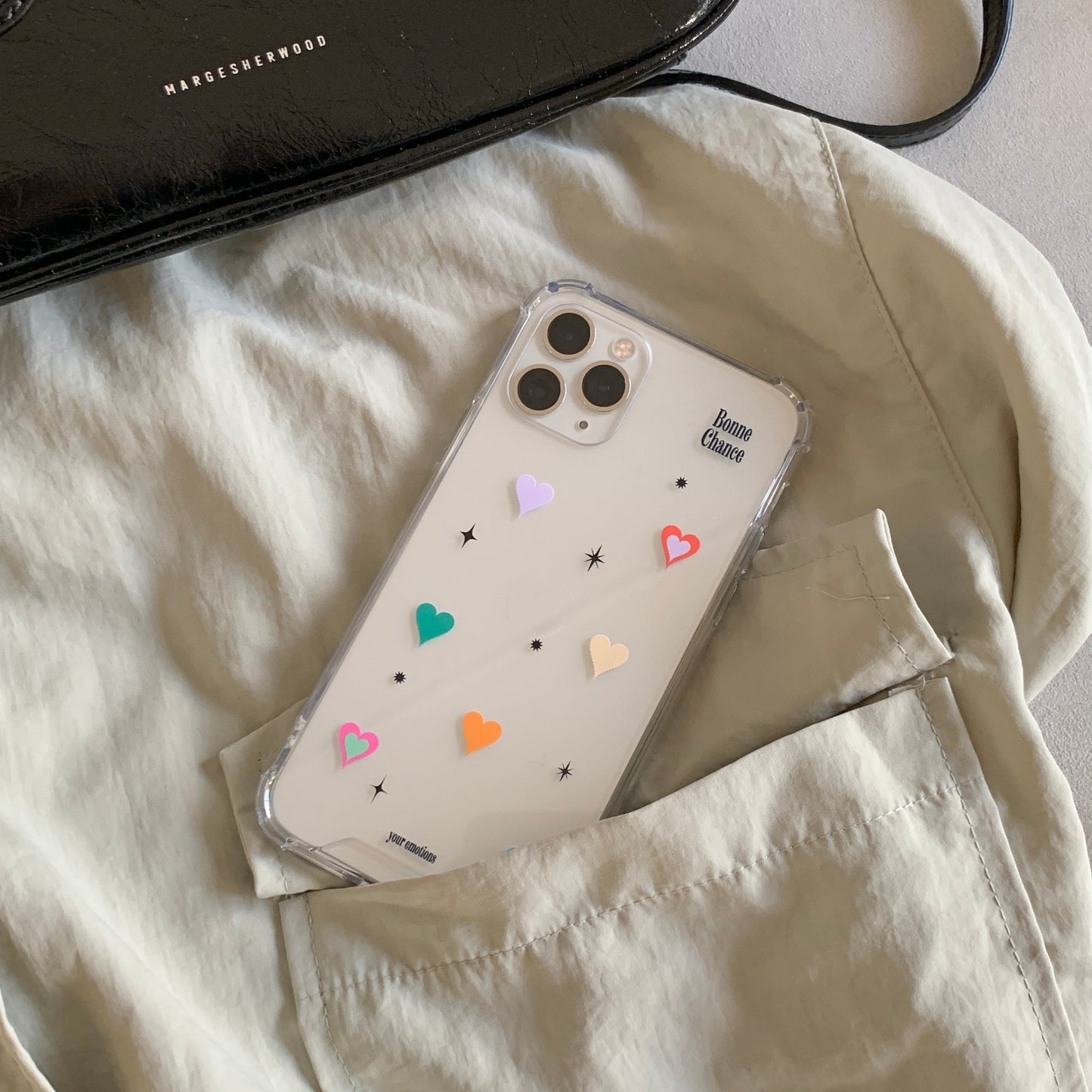 ｜your emotions｜ Bonne Chance Clear Phone Case