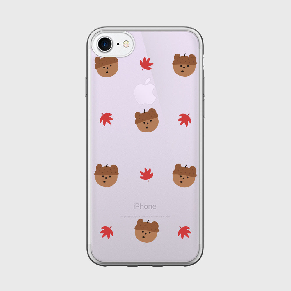 ｜THENINEMALL｜ Pattern Acorn Gummy Mirror Phone Case