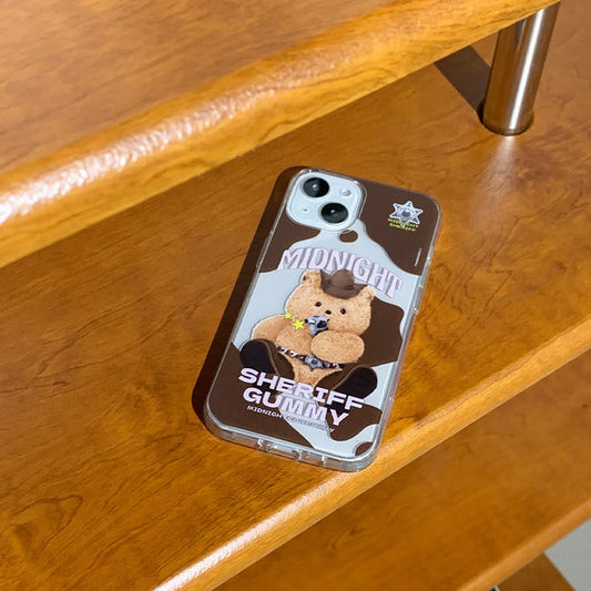 ｜THENINEMALL｜ Pattern Cowboy Clear Phone Case (3 types)