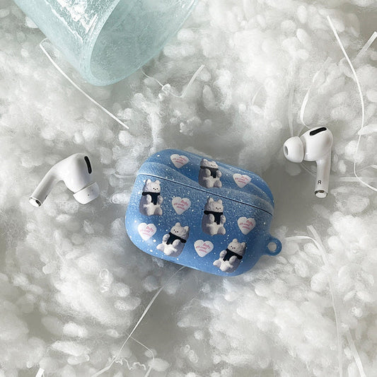 ｜THENINEMALL｜ Pattern Gummy Snowman AirPods Hard Case