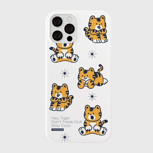 ｜THENINEMALL｜ Pattern Hey Tiger Hard Phone Case (3 types)