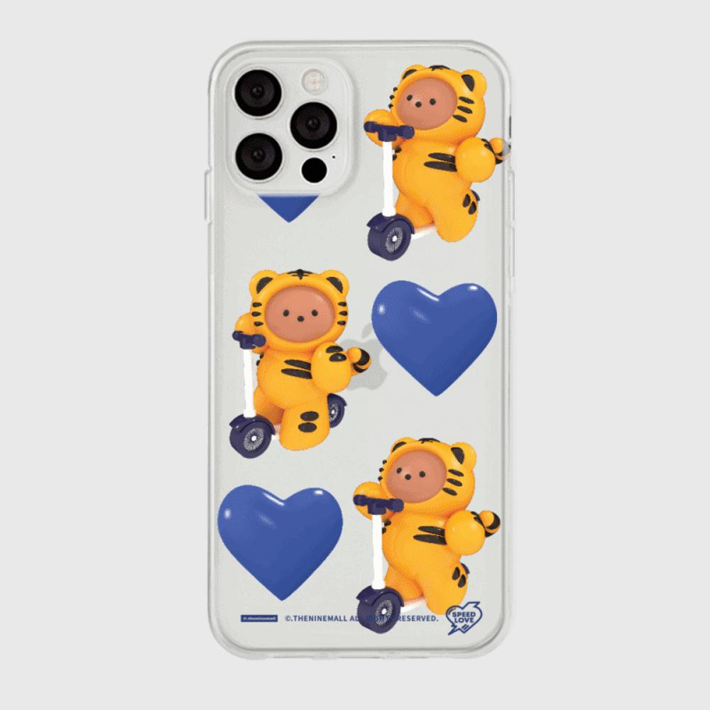 ｜THENINEMALL｜ Pattern Speed Love Clear Phone Case (3 types)