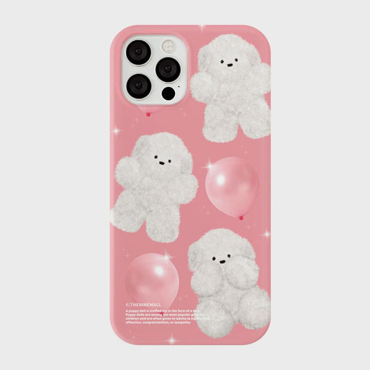 ｜THENINEMALL｜ Pink Balloon Hard Phone Case (3 types)