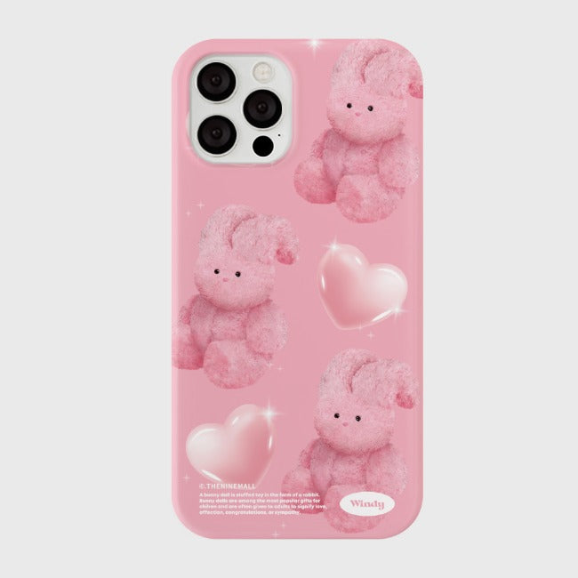 ｜THENINEMALL｜ Pink Heart Toy Windy Hard Phone Case (3 types)