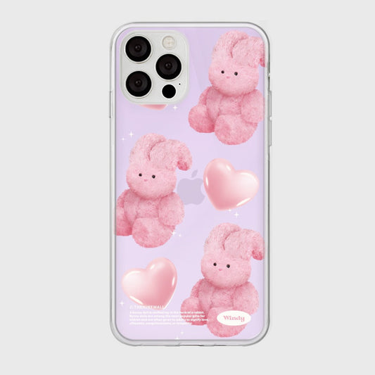 ｜THENINEMALL｜ Pink Heart Toy Windy Mirror Phone Case