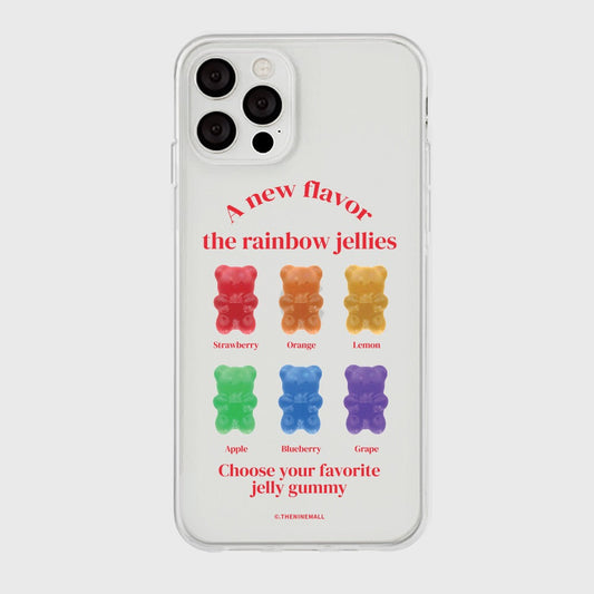 ｜THENINEMALL｜ Rainbow Jellies Clear Phone Case (3 types)