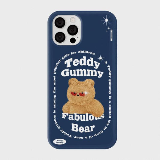 ｜THENINEMALL｜ Round Fabulous Bear Hard Phone Case (3 types)