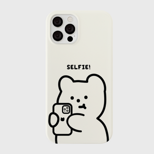 ｜THENINEMALL｜ Selfie Gummy Hard Phone Case (3 types)