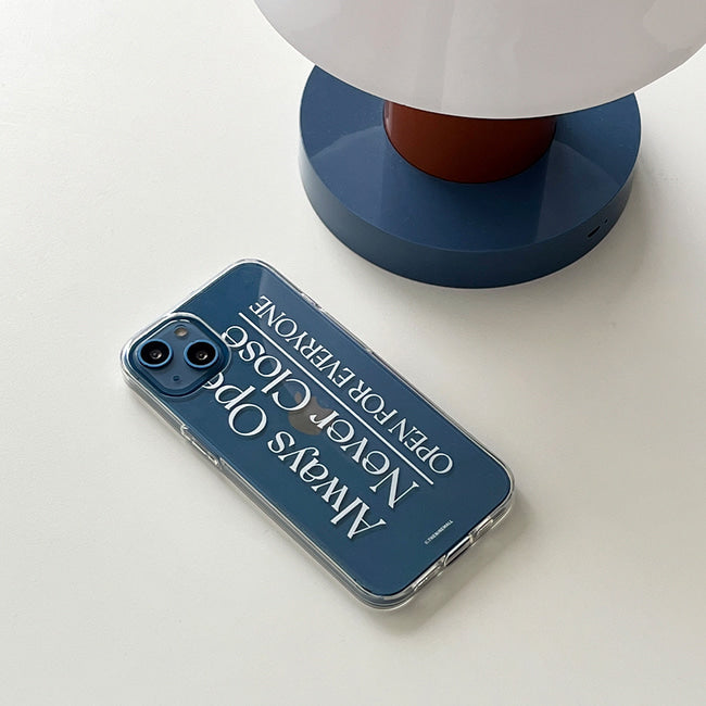 ｜THENINEMALL｜ Simple Always Open Clear Phone Case (3 types)