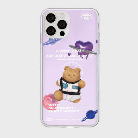 ｜THENINEMALL｜ Space Teddy Mirror Phone Case